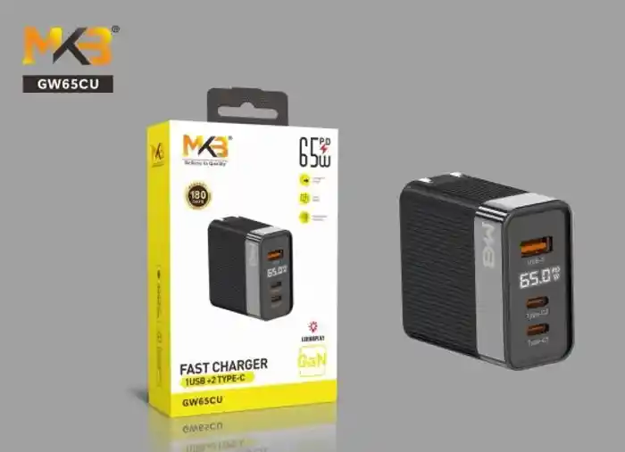 MKB GW65CU 65W GaN Quick Charger Adapter